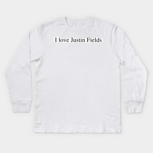 I love Justin Kids Long Sleeve T-Shirt